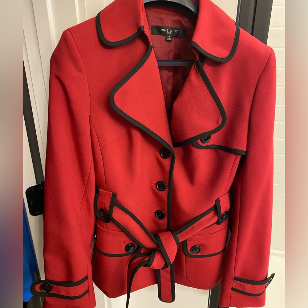 New Nine West Blazer Red and Black